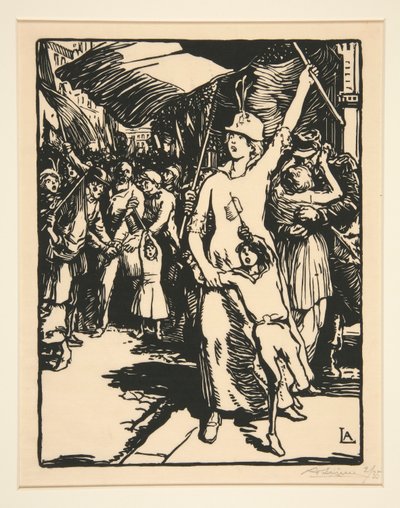معلنة الحرب ، من La Guerre de 1914 ، السلسلة الأولى ، لا. 8 بواسطة أوغست ليبير