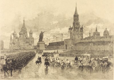 تتويج القيصر. يعبر إمبريال كورتيج بلاس رويال ، 1883. بواسطة أوغست ليبير