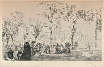 نظر نوتردام من Quai Montebello ، 1915 بواسطة أوغست لويس ليبيري