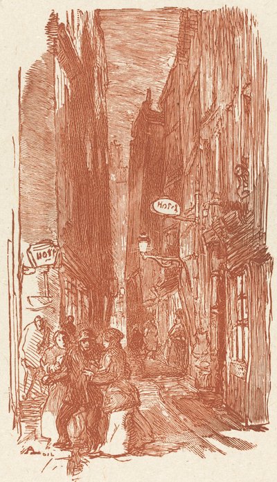 Rue Saint-Severin ، نُشر عام 1901. بواسطة أوغست ليبير