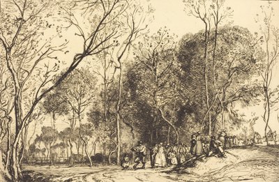 الصيف في سانت مارتن ، الأعراس الماضية Ete de la Saint-Martin ، la noce qui passe ، 1908. بواسطة أوغست ليبير
