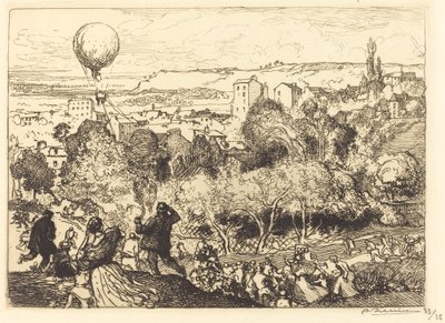 The Falling Balloon ، في Pre-Saint-Gervais بواسطة أوغست ليبير