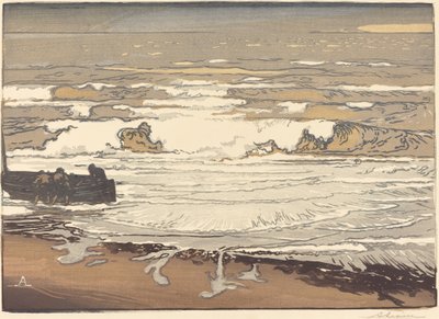أمواج غير مجوفة ، فيضان سبتمبر 1901 (Les Vagues deferlent) بواسطة أوغست ليبير