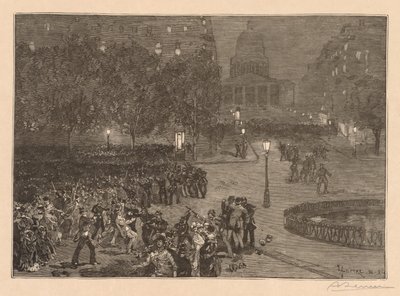 Bois du Monde: المتاعب في الحي اللاتيني ، 1882. بواسطة أوغست لويس ليبيري