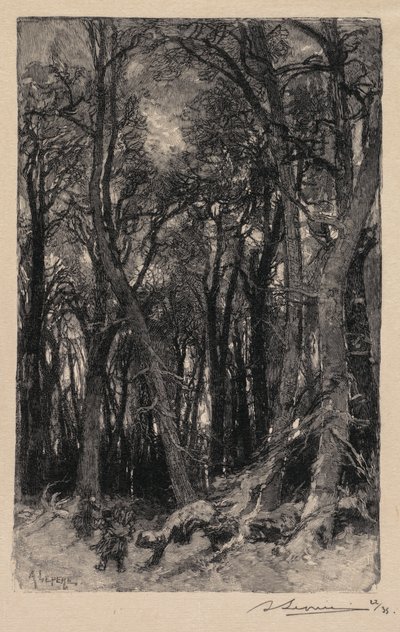 غابة Fontainebleau: Bas-Bréau The Forêt de Fontainebleau: Le Bas-Bréau ، 1890. بواسطة أوغست لويس ليبيري