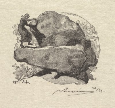 غابة فونتينبلو: The Trembling Rock بواسطة أوغست لويس ليبيري