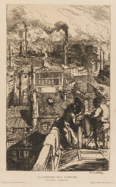 Gazette des Beaux-Arts: The Gobelins Quarter بواسطة أوغست لويس ليبيري