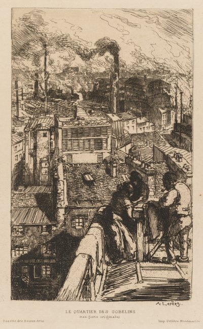 جريدة الفنون الجميلة: Le Quartier des Gobelins ، 1889. بواسطة أوغست لويس ليبيري