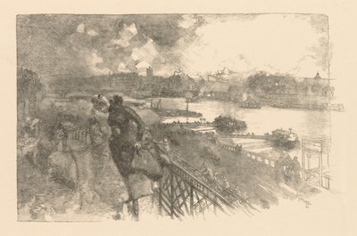 السين في Pont d Austerlitz ، 1866. بواسطة أوغست لويس ليبيري