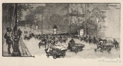 بوليفارد ، في زاوية فوبورج مونتمارتر ، 1890. بواسطة أوغست لويس ليبيري