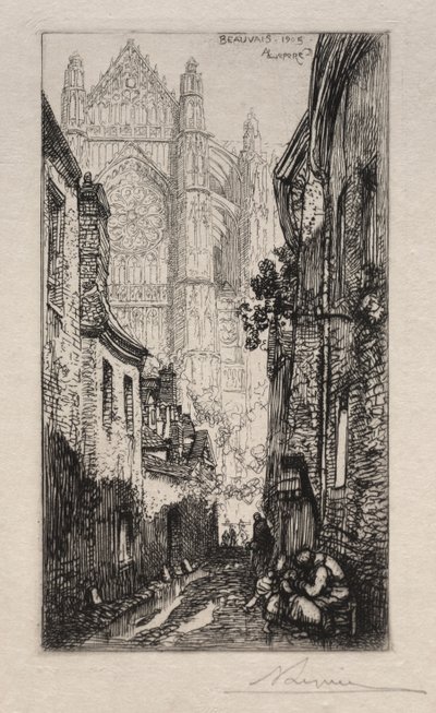 Narrow Street، Beauvais (An Alley، Beauvais) بواسطة أوغست لويس ليبيري