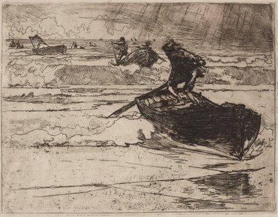 الصيادون الفارون أمام العاصفة ، 1892. بواسطة أوغست لويس ليبيري