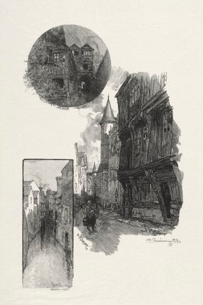 روان مصور: Cour de LAlbane، Rue Saint Romain، Laubette Rue Armand - Carrel، 1896. بواسطة أوغست لويس ليبيري