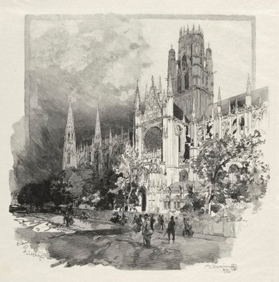 روان مصور: Eglise Saint Ouen، 1896. بواسطة أوغست لويس ليبيري