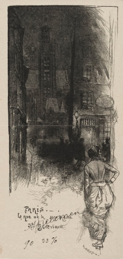 Rue de la Montagne، St. Genevieve بواسطة أوغست لويس ليبيري