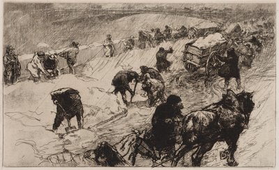 معركة كرة الثلج: Quai aux Fleurs ، 1890. بواسطة أوغست لويس ليبيري