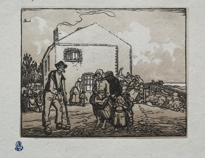 المتسولين في البيت الأخير ، 1905. بواسطة أوغست لويس ليبيري