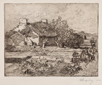 Vielle Bourrine ، Maison du Marais ، Vendée ، 1892. بواسطة أوغست لويس ليبيري