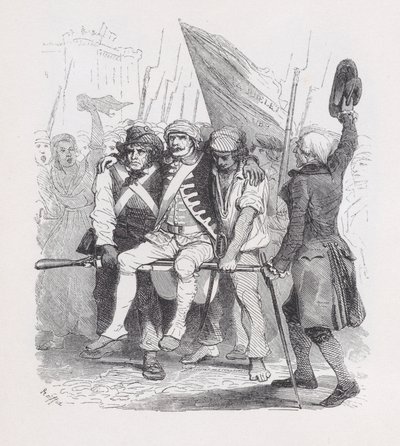 الرابع عشر من يوليو ، من الأعمال الكاملة ل Béranger ، 1836. المؤلفون: Auguste Raffet ، Lacoste ، Eugène Guillaumot. بواسطة أوغست رافيت ، لاكوست ، يوجين غيوموت