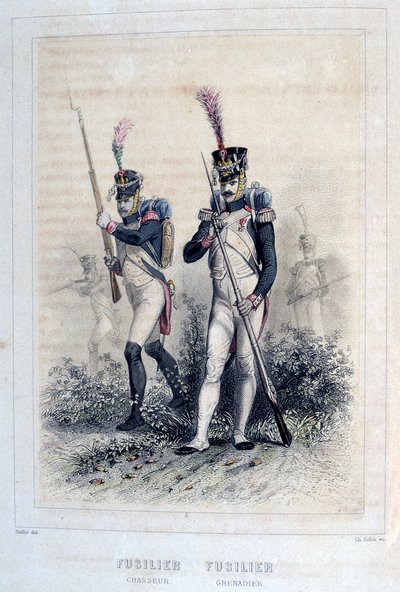 Fusilier Grenadier and Fusilier Chasseurs، 1859. بواسطة أوغست رافت