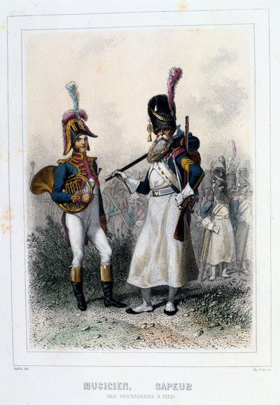 الموسيقار والرائد من Grenadiers-à-Pied ، 1859. بواسطة أوغست رافت
