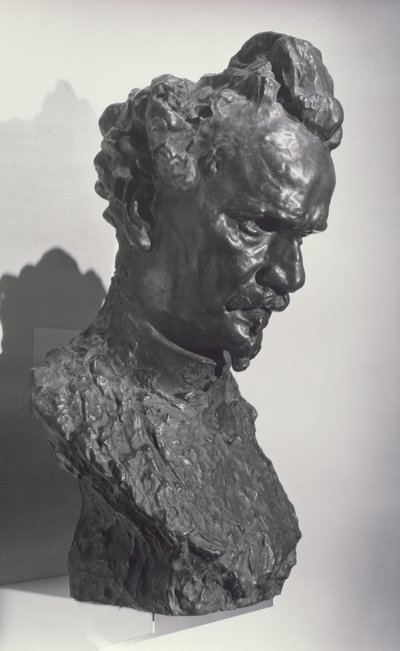 تمثال نصفي لصحيفة هنري روشفورت (1830-1913) صحفي ومؤسس جريدة L&39;Intransigeant (برونزية) بواسطة Auguste Rodin