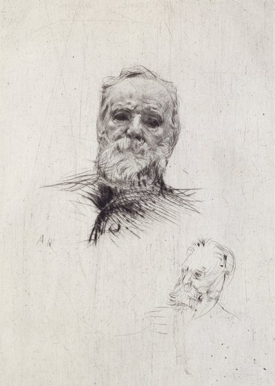 صورة لفيكتور هوغو (1802-1885) (ليثو) بواسطة أوغست رودين