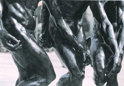 الظلال الثلاثة ، تفاصيل الجذع والذراعين ، 1881 برونزية التفاصيل 108012 بواسطة Auguste Rodin