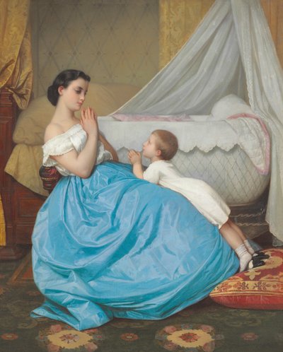 صلاة قبل النوم ، 1858 بواسطة أوغست تولموش