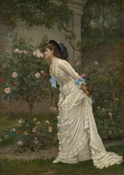 امرأة وورود ، 1879 بواسطة أوغست تولموش