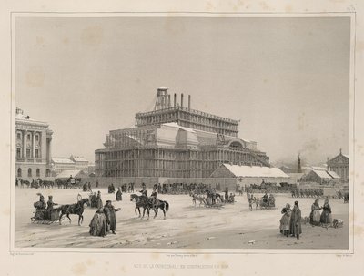 أعمال البناء كاليفورنيا 1838 من: بناء كاتدرائية القديس إسحاق ، 1845 بواسطة أوغست دي مونتفيران