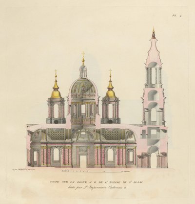 كاتدرائية القديس إسحاق ، 1820 بواسطة أوغست دي مونتفيران