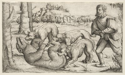مطاردة الدب 1569. بواسطة أوغسطين هيرشفوغل