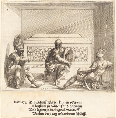 المسيح في القبر 1548. بواسطة أوغسطين هيرشفوغل