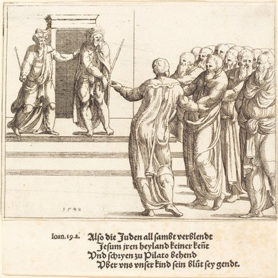 Ecce Homo واليهود ينكرون المسيح 1548. بواسطة أوغسطين هيرشفوغل