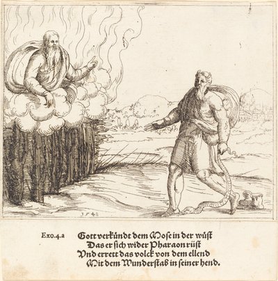 موسى والثعبان 1548. بواسطة أوغسطين هيرشفوغل
