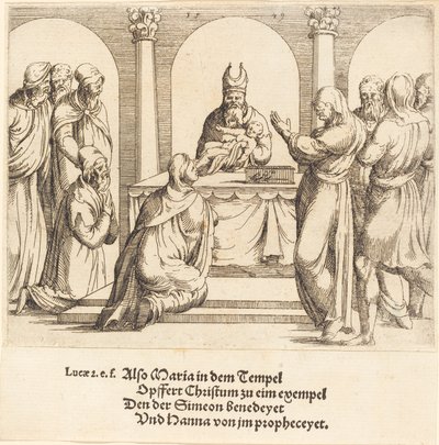 العرض في الهيكل ، 1549. بواسطة أوغسطين هيرشفوغل