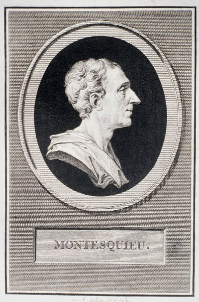 تشارلز لويس دي سيكوندات ، بارون دي مونتسكيو (1689-1755) (النقش) بواسطة أوغسطين دي سانت أوبين