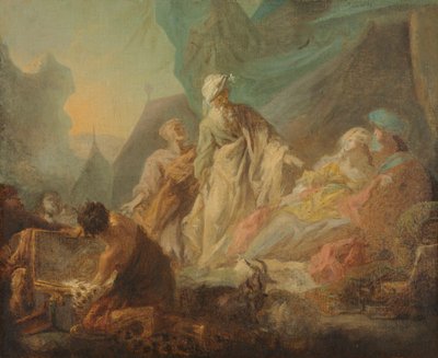 لبن يبحث عن آلهته المسروقة 1753. بواسطة أوغسطين دي سانت أوبين