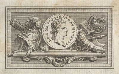 ميدالية مع صورة لكاليجولا في الكتاب السادس ، من Tibère ou les six premi ... ، نُشر عام 1768. بواسطة أوغسطين دي سانت أوبين