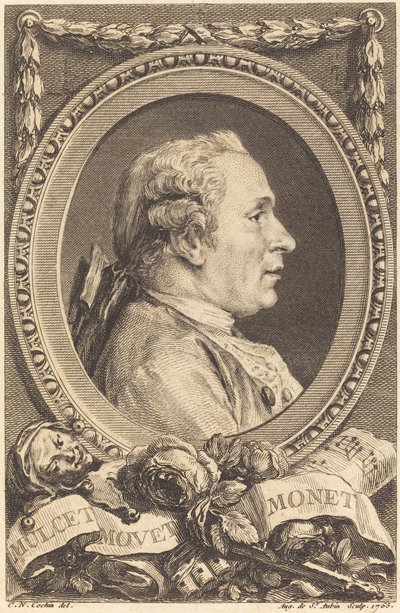 جون مونيه بواسطة Augustin de Saint Aubin after Charles Nicolas Cochin II