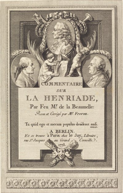 تعليق على Henriade بواسطة Augustin de Saint Aubin بعد Clément Pierre Marillier