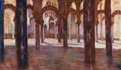 في كاتدرائية كوردوفا (طباعة حجرية ملونة) بواسطة أوغسطين فيتزجيرالد