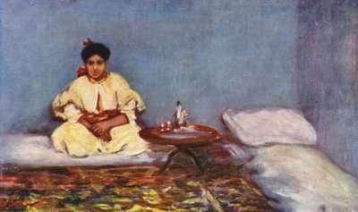 في حارة اليهود، طنجة (طباعة حجرية ملونة) بواسطة أوغسطين فيتزجيرالد