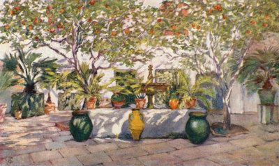 فيلا قايد محمد، مقر إقامة السيد هاي نيوتن، القنصل العام في الجزائر العاصمة (صورة حجرية ملونة) بواسطة أوغسطين فيتزجيرالد