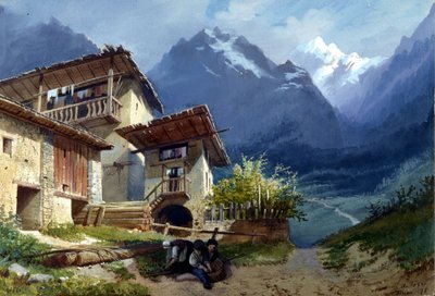 مجموعة تصميم للأوبرا ، "Linda di Chamounix" من تأليف Gaetano Donizetti ، تورين ، 1875 بواسطة أوغستو فيري