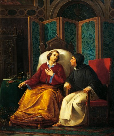 اعتراف لورنزو دي ميديشي ، بقلم أوغستو تومينز (1818-1883) بواسطة أوغوستو تومينز