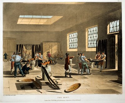 دار سك العملة ، لندن ، 1808-1811 بواسطة أوغسطس تشارلز بوجين ، توماس رولاندسون