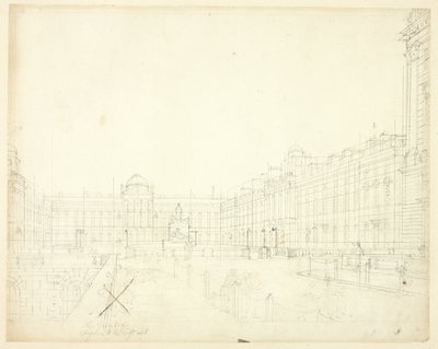 دراسة عن Somerset House ، Strand ، من Microcosm في لندن بواسطة أوغسطس تشارلز بوجين