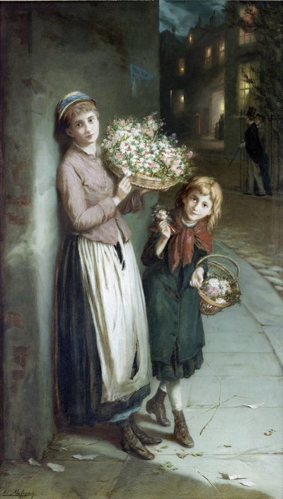 بنات الزهور - ليلة الصيف بواسطة Augustus Edwin Mulready